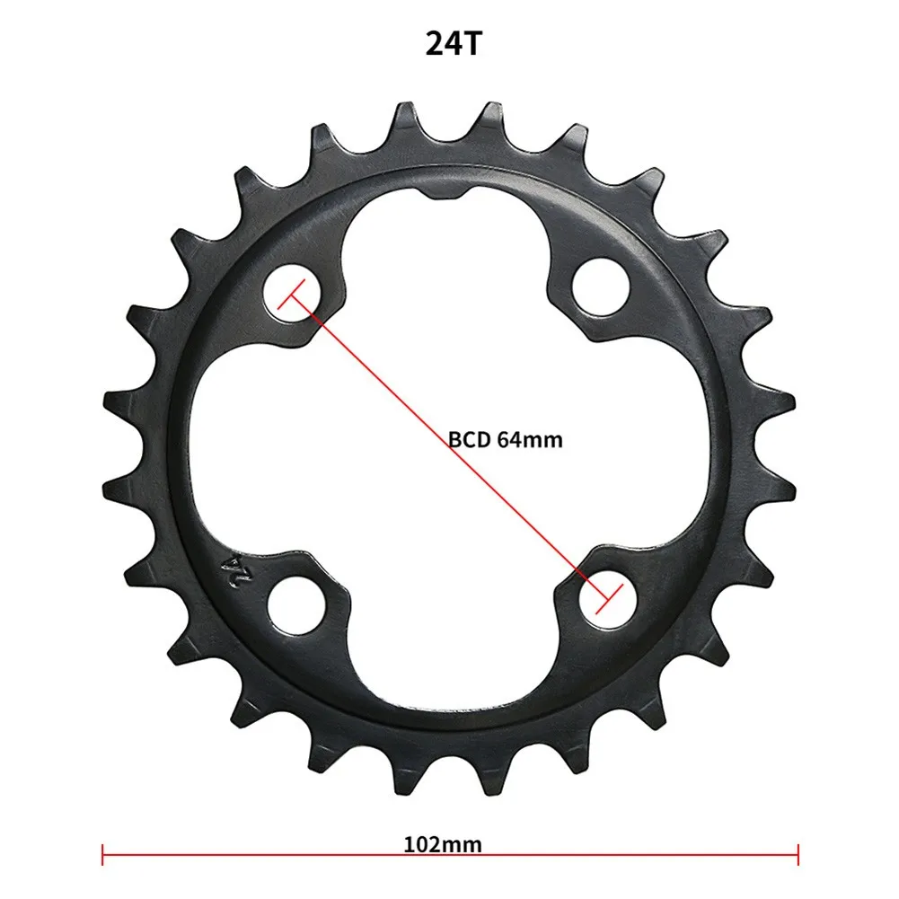 104BCD 22T 24T узкая широкая велосипедная цепь MTB из углеродистой стали с одним зубцом