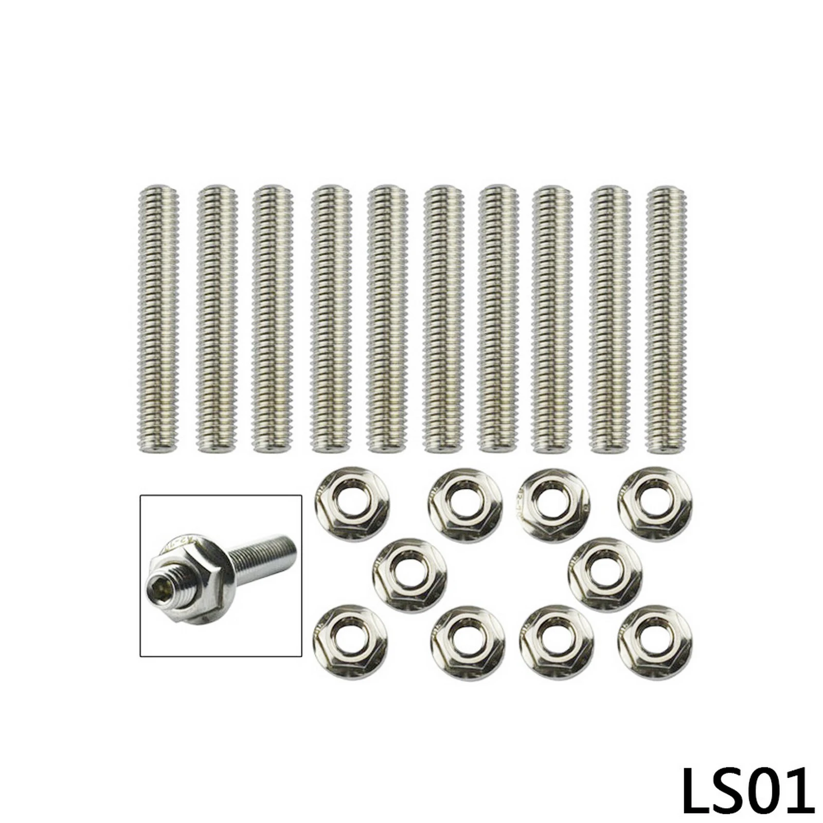 

Stainless Steel Intake Manifold Extended Stud Studs Bolt Kit for Honda Acura B D H F B18 GSR SI