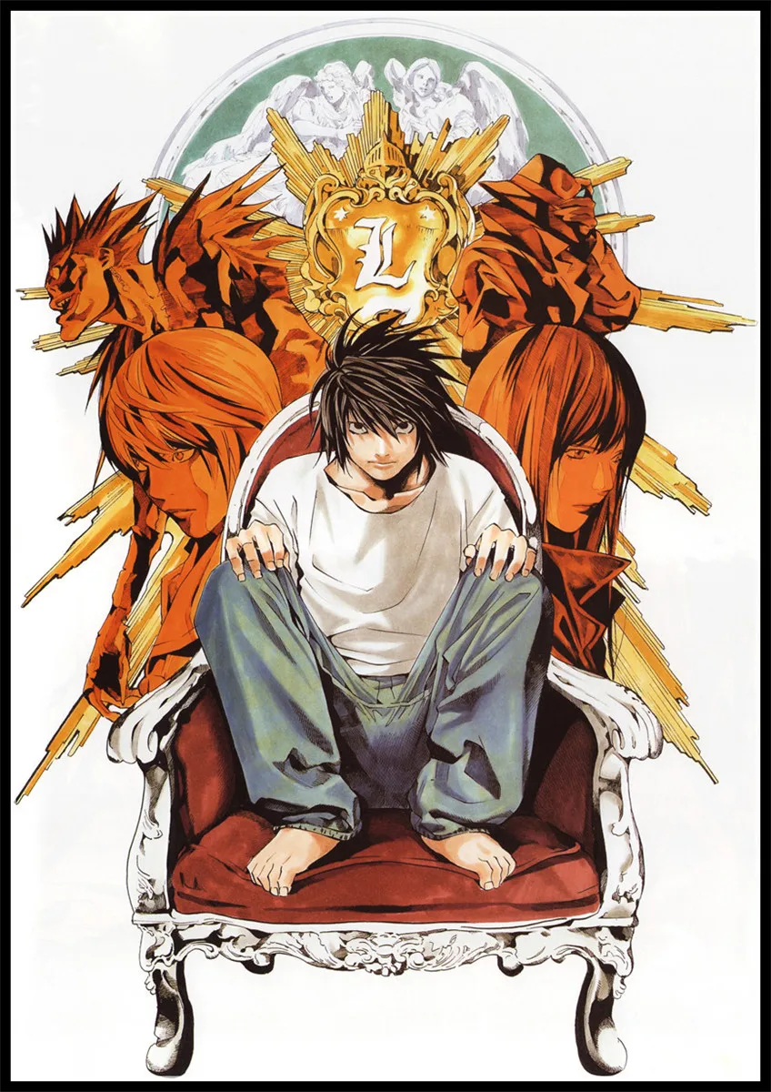 Новинка 2021 53 стиля бумажные плакаты с покрытием из японского аниме DEATH NOTE для кафе