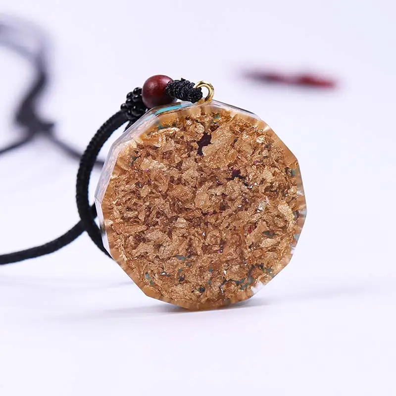 

Orgone Pendant Rainbow Crystal Stones Chakra Reiki Healing Energy Generator EMF Radiation Protection Orgonite Necklace