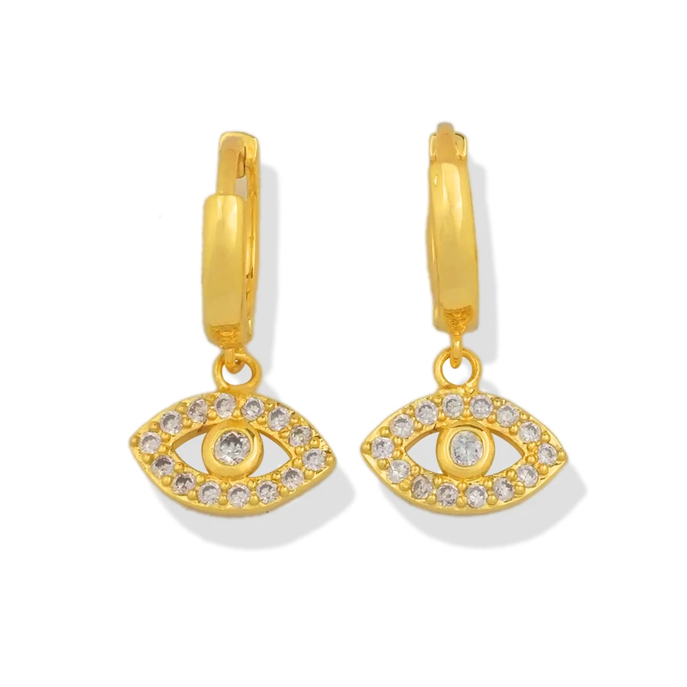 Женские Висячие серьги в уличном стиле с цирконием дешевые золотым наполнителем