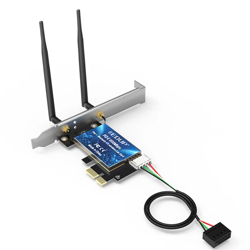Горячая Распродажа EDUP PCI-E Беспроводной Wi-Fi адаптер 600 Мбит/с Bluetooth Двухдиапазонная