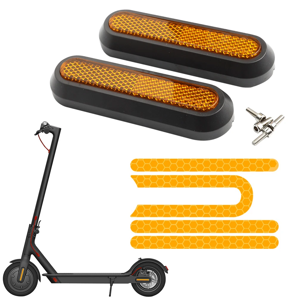 

2pcs Reflective Protect Shell for Xiaomi Mi Scooter M365/M365 PRO/PRO Essential Scooter Rear Back Safety Whell Hub Cover Parts