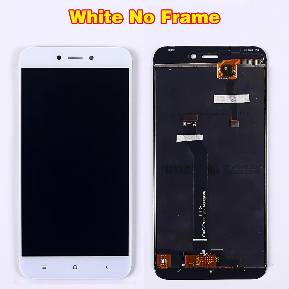 Сменный ЖК-дисплей для Xiaomi Redmi 5A 5,0 дюймов кодирующий преобразователь сенсорного экрана в сборе рамка черного белого золота с бесплатными инструментами - Цвет: White  without Frame