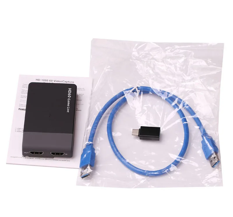 EZCAP261M 1080P 60FPS HDMI к USB 3,0 карта видеозахвата Phone Game ТВ коробка запись с микрофоном ПК потоковая трансляция в прямом эфире на Facebook Youtube - Цвет: EZCAP261M