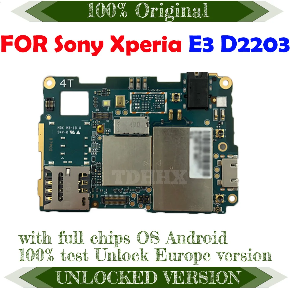 Материнская плата для Sony Xperia E3 D2203 оригинальная разблокированная материнская с