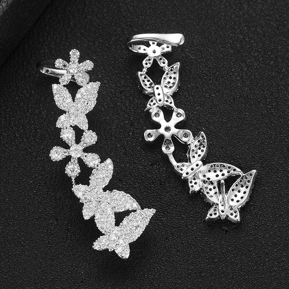 

SISCATHY New Luxury Bridal Engagement Wedding Party Earrings Fashion Jewelry Trendy Round Cubic Zirconia Stud Earrings for Women