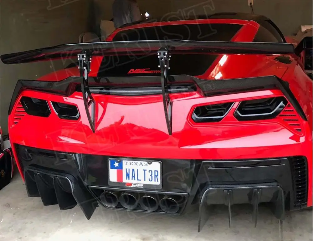 Углеродное волокно Gemini дизайн задний диффузор 2 шт подходит для 2014 2017 Corvette C7