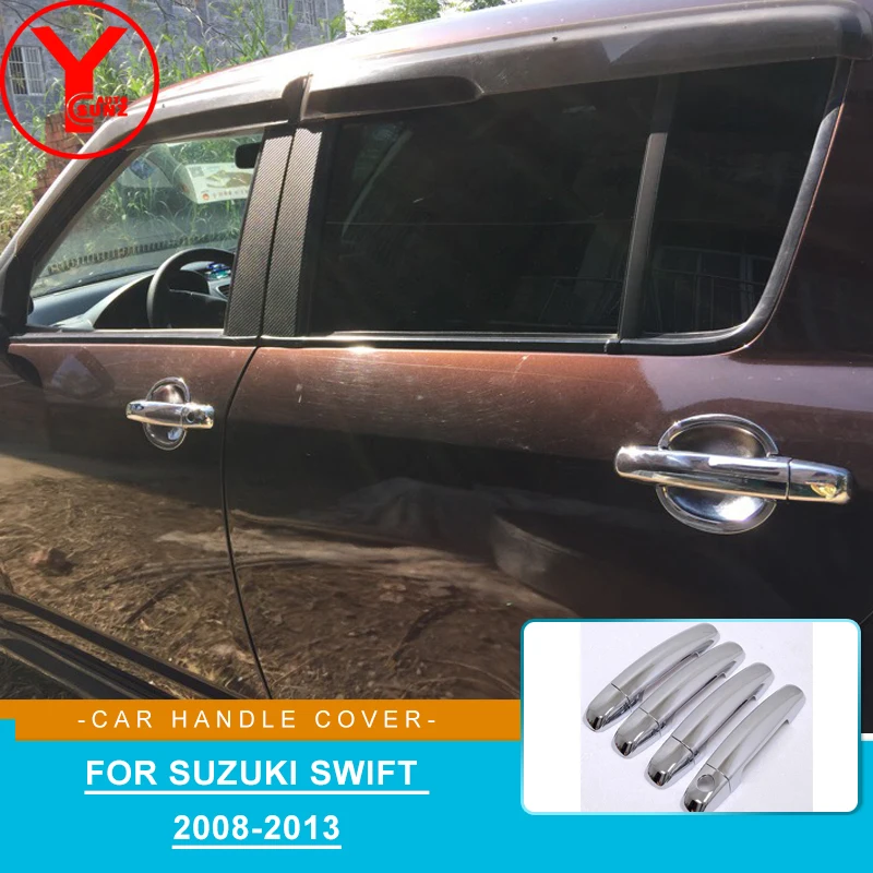 

Car Side Door Handle Cover Trim Molding Bezel Overlay Smart Hole Fit For Suzuki Swift 2008 2009 2010 2011 2012 2013 YCSUNZ