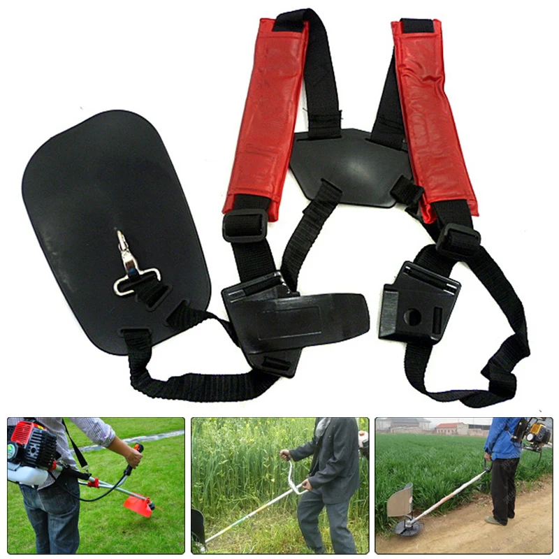 

Strimmer Double Shoulder Harness Strap+Carry Hook For Brush Cutter Grass Trimmer