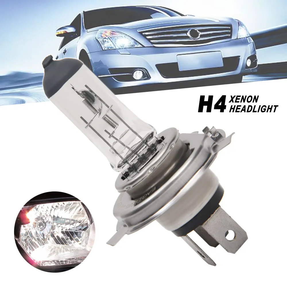 H4 Автомобильная лампочка H4 100W Профессиональные автомобильные аксессуары прозрачная легкая кварцевая галогеновая лампы Автомобильные фары для общего назначения