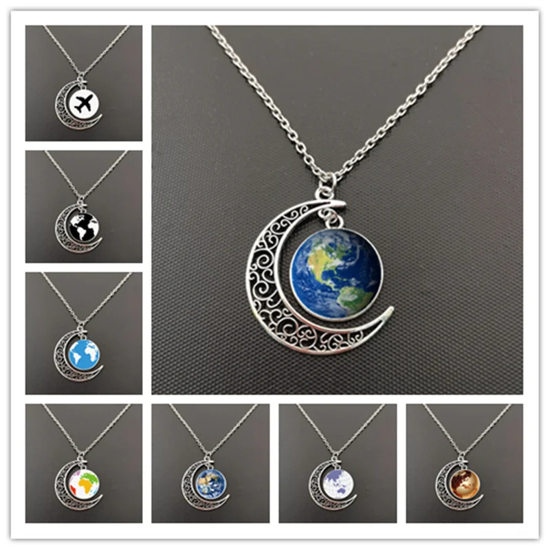 Солнечная система планеты кабошоны разрисованные изделия из стекла полумесяц