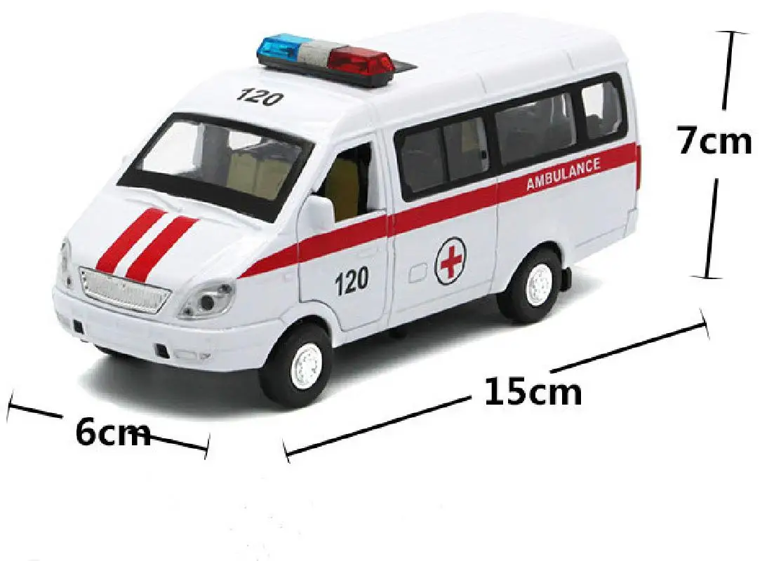 

1:32 Metal Model Car Russian Ambulance Gaz Gazel Model Back With Sound And Light 5 Door Car Car Model Boy Metal Toy Car