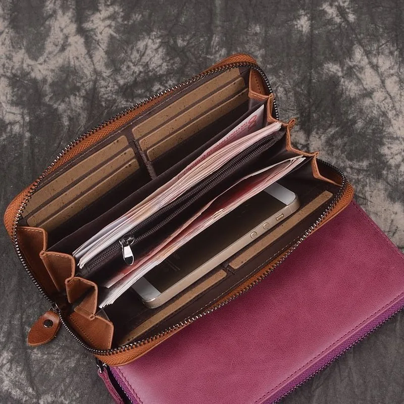 

Ladies Handbags Men's Multi-card Long Zipper Wallet Fashion Card Bag