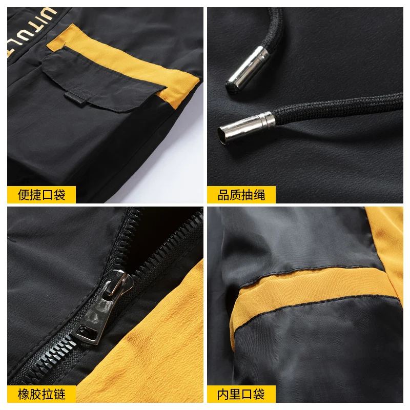 Куртка мужская уличная в стиле хип хоп Бомбер пиджак карго с множеством карманов