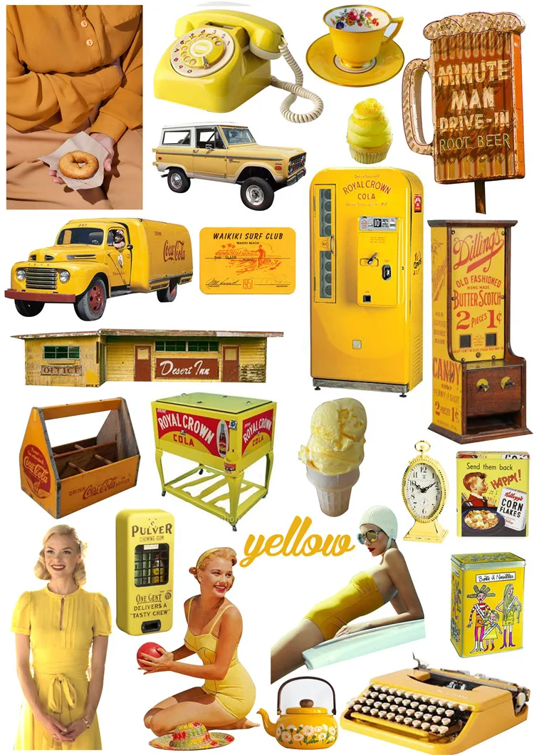 Цветные серии винтажных наклеек поделки и искусственные декоративные наклейки