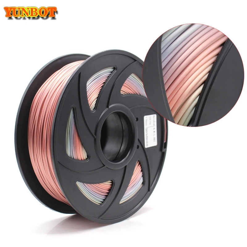 3d printer PLA Filament Rainbow color PLA Filament 3D Printer colorful PLA Spool,1.75mm Filaments 1KG 2.20LBS 1KG Roll