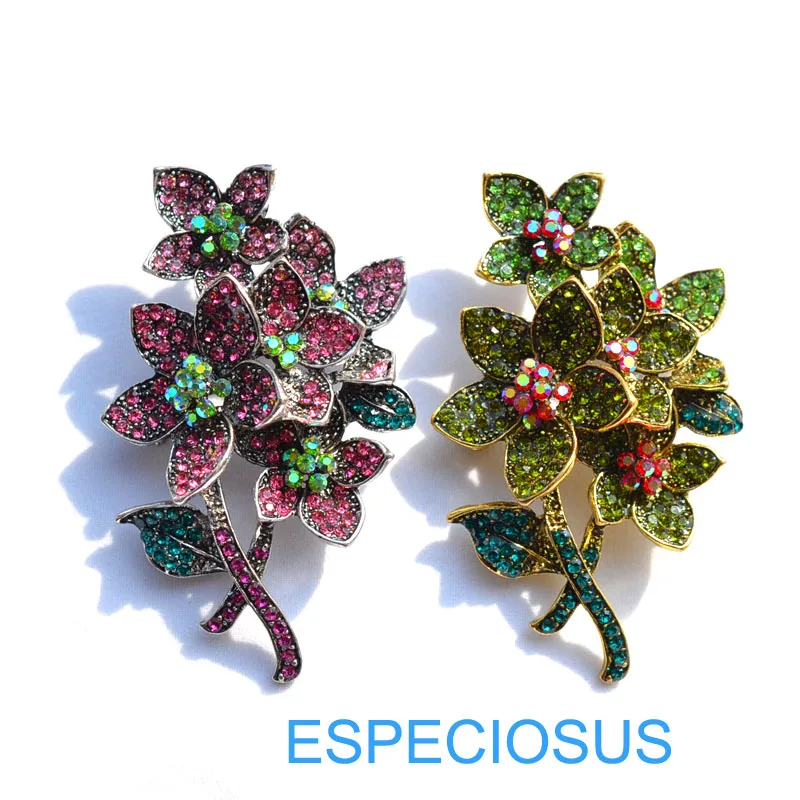 Модные ювелирные изделия разноцветная Брошь со стразами золотого цвета дамские