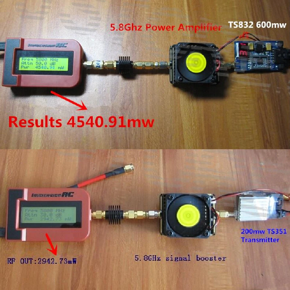 TXPA58002W5 усилитель сигнала ISM 5,8G AV Передатчик усилитель мощности 600 мВт до 4,5 Вт FPV передатчик расширитель диапазона для TS832 TS5828