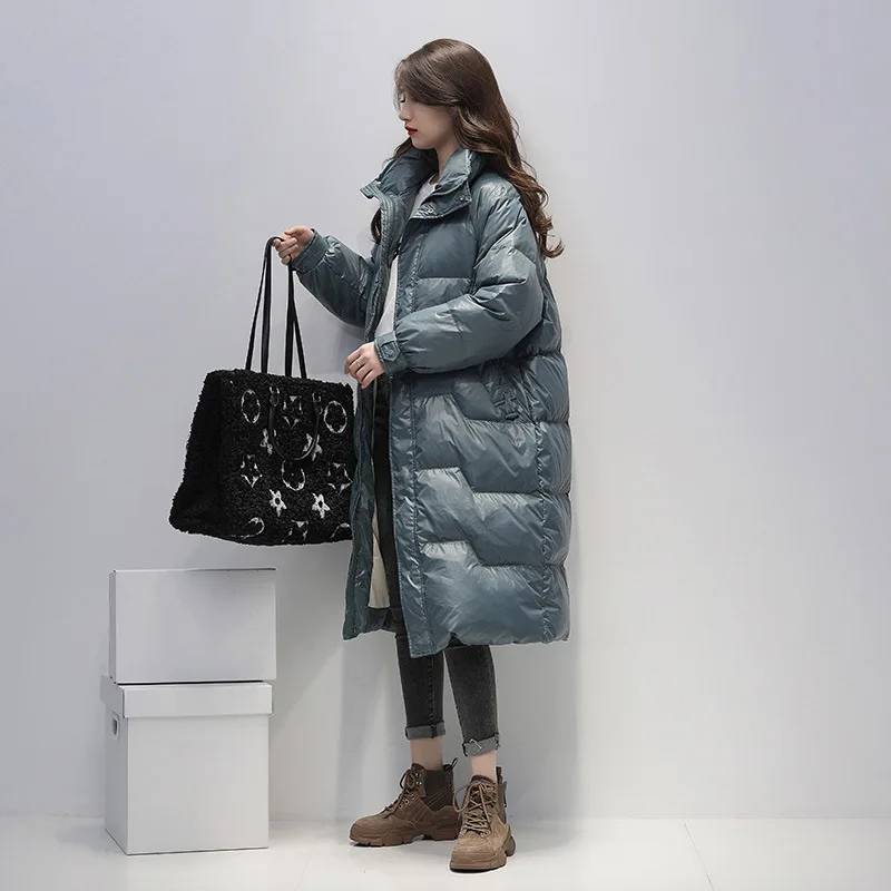 Guilantu Winter White Duck Light Down Jacket For Women Stand Collar X-long Coat Puffer Female | Женская одежда