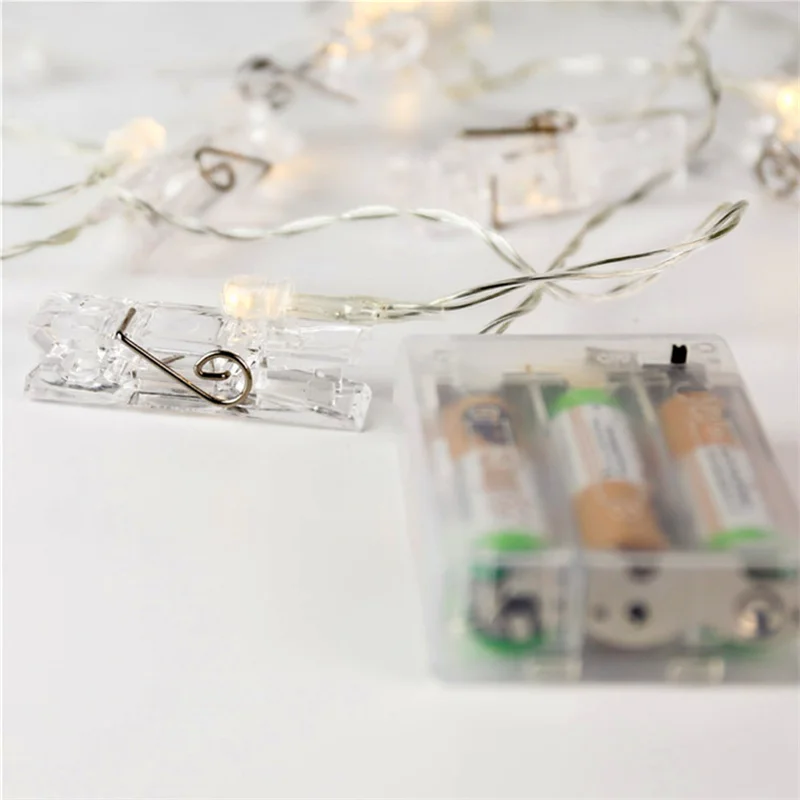 

Photo Clip Garland Light String Battery Box Wedding Decoration for Home Birthday Decoration Party Mascarillas Eid Mubarak Decor