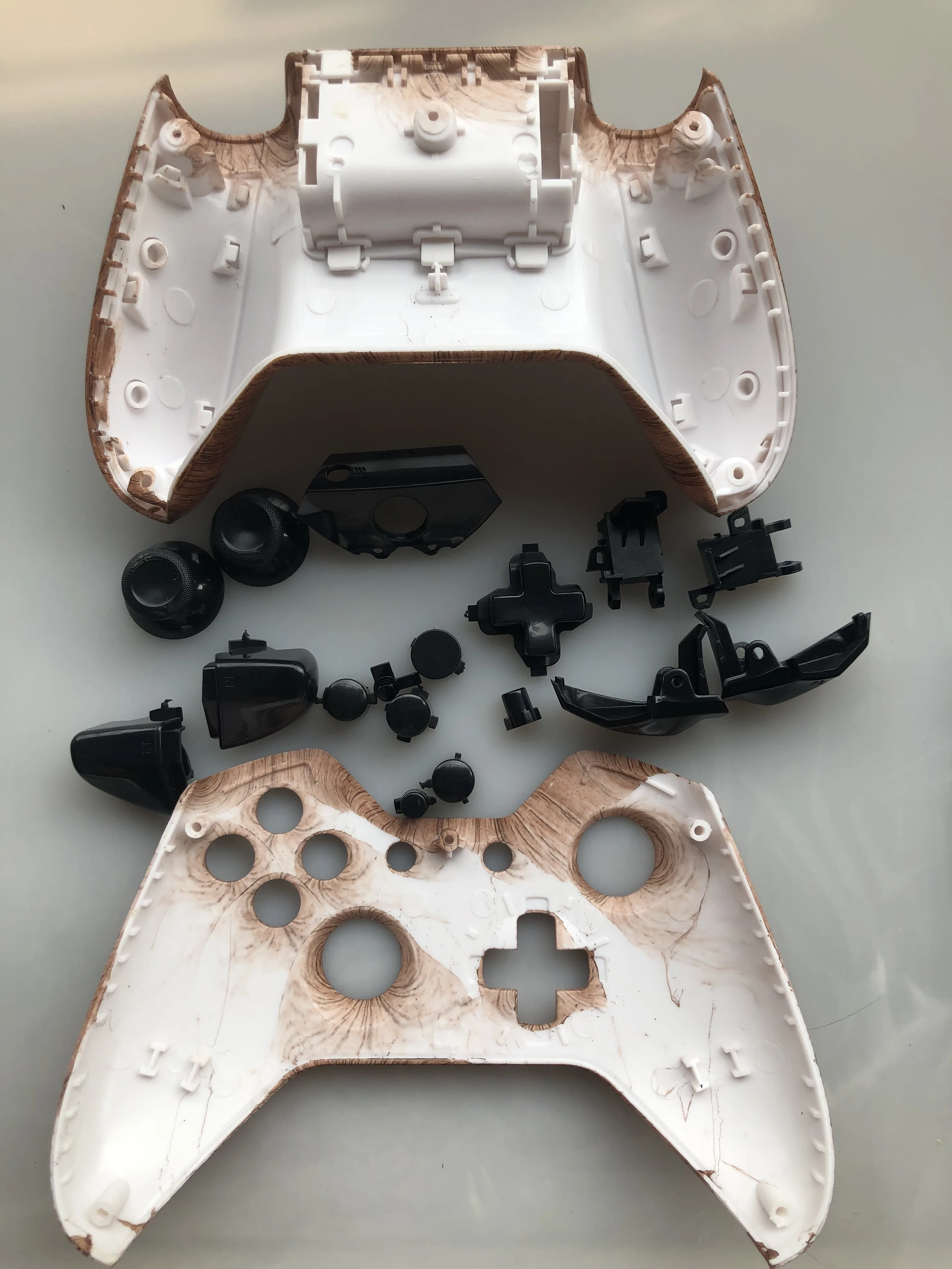 Сменный корпус для контроллера Xbox one не 3 5 мм Hydro окунутого дерева с зернистым