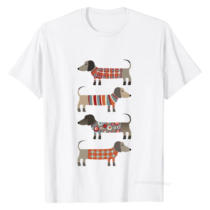 

Oversized Trendy T-Shirt Sausage Dogs In Sweaters Men's T Shirt Vetements Short Sleeve Vintage Printing T-Shirts Hot Sale