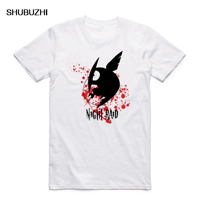 

Men Japanese Akame Ga Kill! Anime Print Fashion T Shirt Summer O-Neck Short Sleeve Tatsumi Akame Esdeath White T-shirt