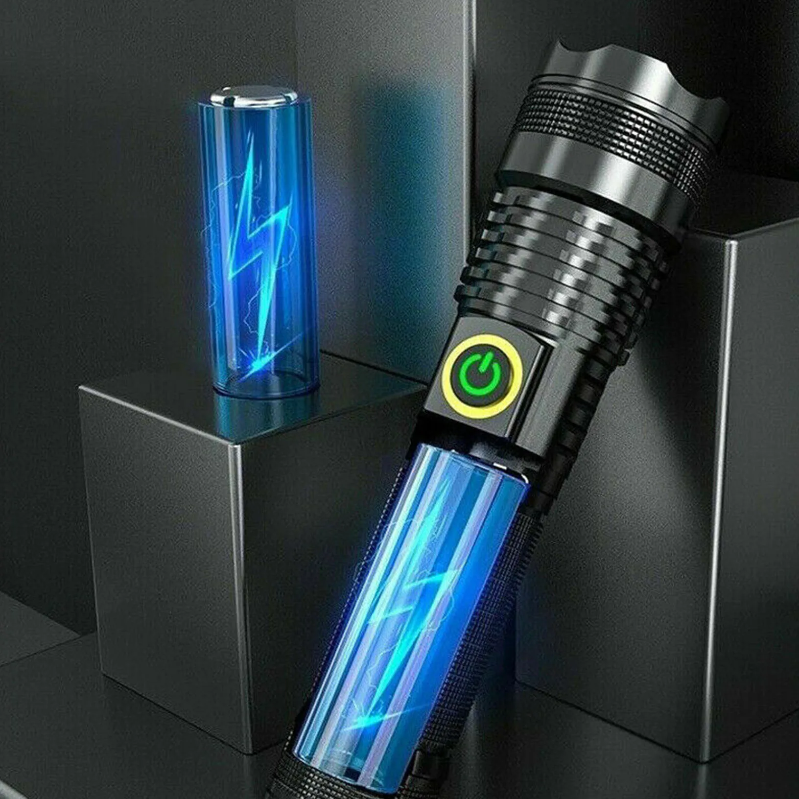 

Rechargeable 1000000 lumens xhp70 most powerful LED Flashlight USB Zoom torch US