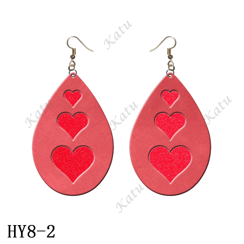 HY8-2 10 типов сережек(Размер: 2 дюйма/2,25 дюйма/2,5 дюйма/2,75 дюйма/3 дюйма) деревянные формы подходят для обычных высечных машин - Цвет: HY8-2