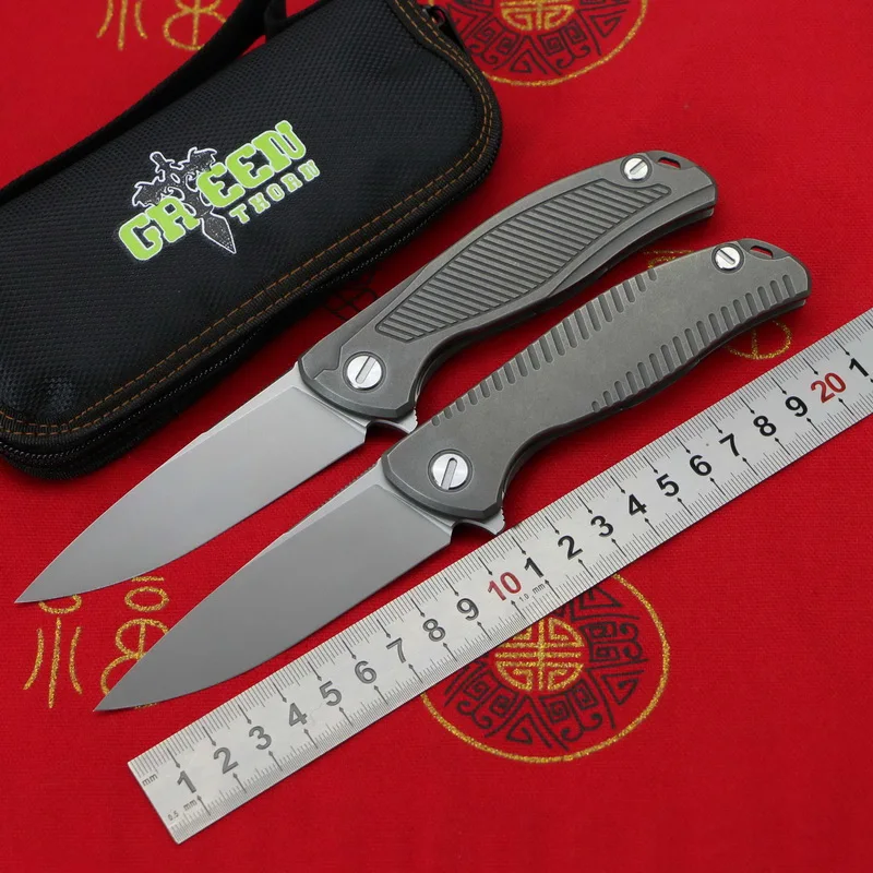 Складной нож GREEN THORN F95 R18/R19 Flipper клинок с титановой рукояткой для ежедневного