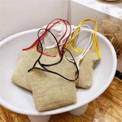Bolsos de mimbre mujer 2020 Женские винтажные тканые сумки сумки-тоут сумка из плетеного