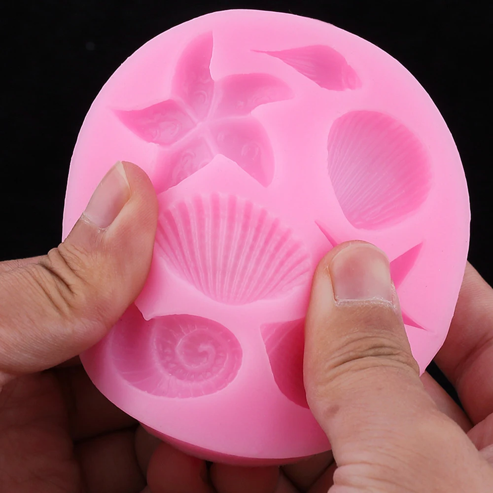 

Starfish Conch Shell Fondant Candy Cakes Silicone Mold DIY Handmade Chocolate Cakes Dessert Decoration Baking Gadgets