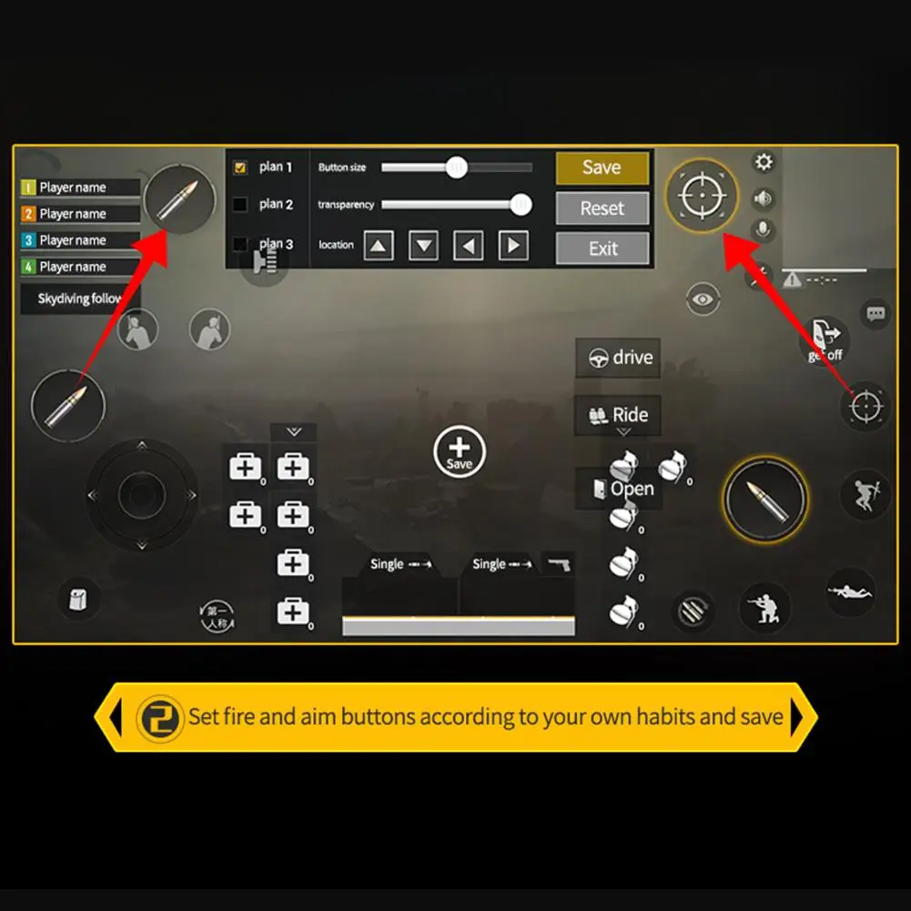 Мобильный контроллер 5 в 1 для PUBG геймпад без ограничений по ведению огня триггеры