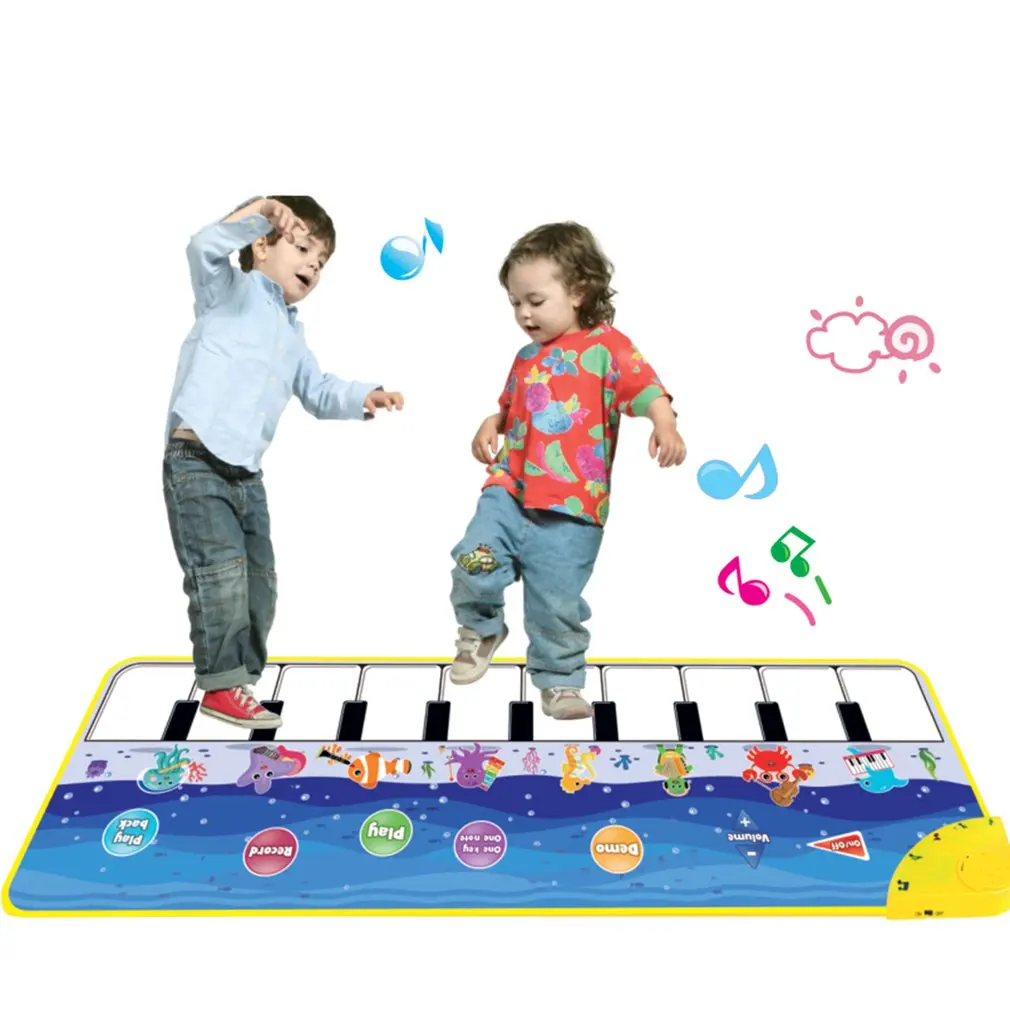 

Baby Musical Play Mat Animals Sound 10 Instruments Tone Adjustable Piano Keyboard Educational Toys for Children Kids Gift