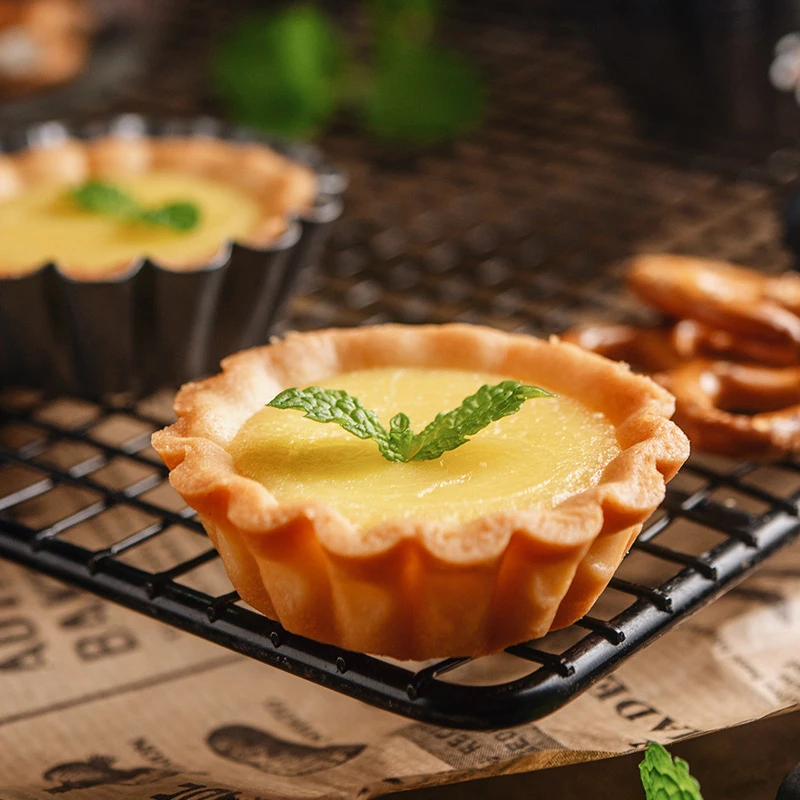 

6pcs Egg Tart Baking Tool Reusable Nonstick Flower Shape Cupcake Muffin Fruit Tart Mold Mini Cake Tool