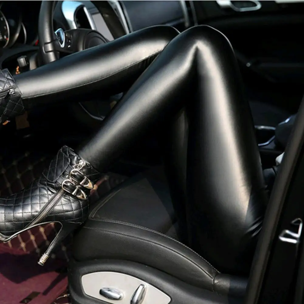 Женские сексуальные обтягивающие эластичные штаны леггинсы из искусственной