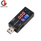 Тестер для мобильного зарядного устройства, 5 В, с двойным выходом USB А, двойной дисплей, светодиодный цифровой вольтметр, амперметр, детектор напряжения и тока