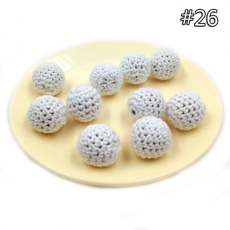 wood teether 26 5 шт. детский прорезыватель, вязаные крючком бусины, 16 мм, деревянный прорезыватель, подвесная детская коляска, аксессуары для детской коляски, зажим для пустышки, деревянная кукла младенца - Цвет: wood teether 26