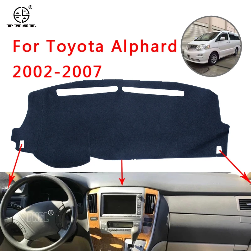 PNSL чехол для приборной панели автомобиля коврик Toyota Alphard Vellfire 10 AH10 2002-2007 защита от
