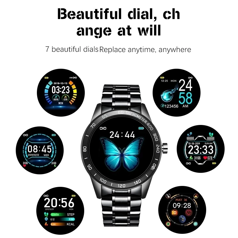 lige 2020 new steel smart watch men smart watch sport for iphone heart rate blood pressure fitness tracker creative smartwatch free global shipping