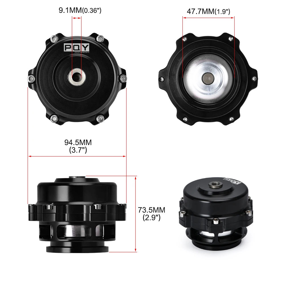 Hypertune-турбо выдувный клапан 50 мм BOV 6/18/24psi пружинный v-образный фланец