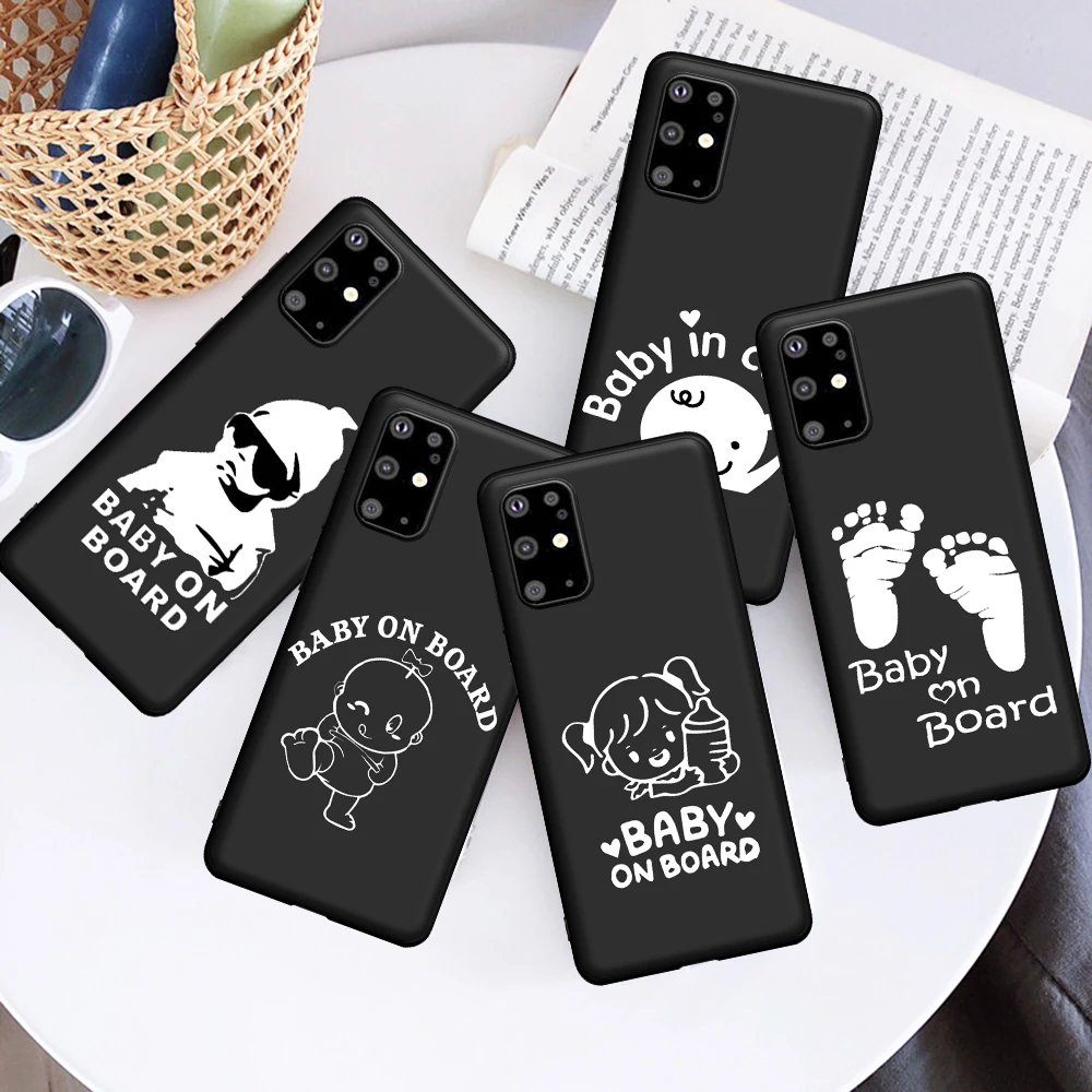 

Baby On Board funny cartoon cute for Samsung Galaxy S7 Edge S8 S9 S10e S20 S21 Note 8 9 10 20 Ultra Plus Phone Case Coque Funda