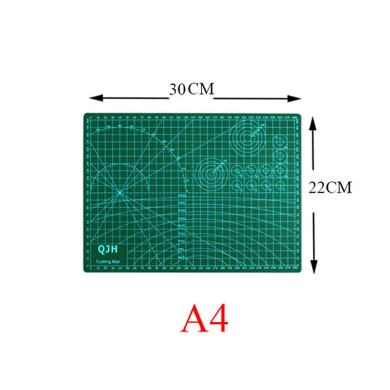 A4-1PCS ПВХ прямоугольная сетка линия режущий коврик инструмент Кожа DIY ремесло инструмент коврик с линейкой инструмент A3A4 офисный блокнот Базовая пластина - Цвет: A4-1PCS