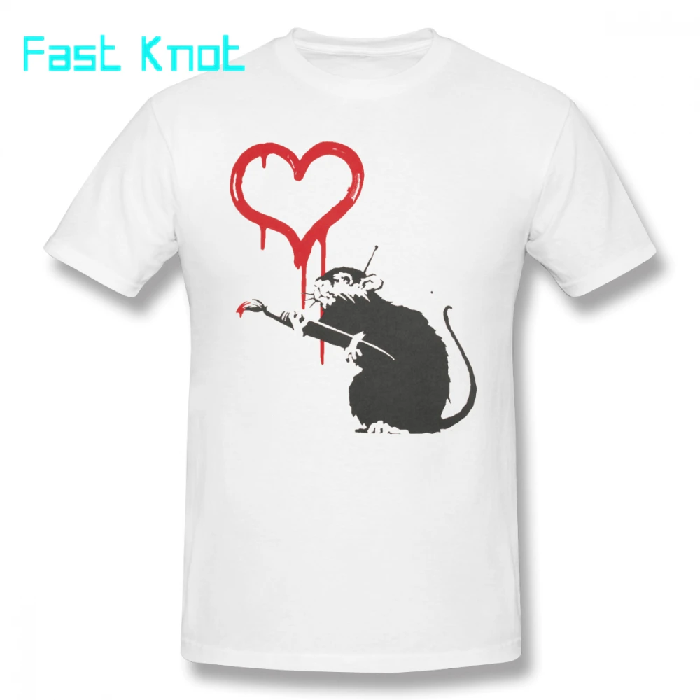 Bansky T Shirt Banksy Inspired Painting Artist футболка с крысами Мужская забавная Футболка принтом