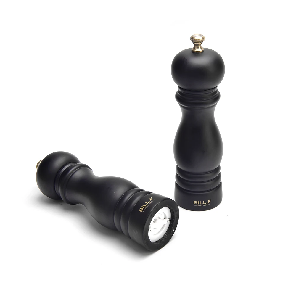 

Wood Salt and Pepper Mills, Pepper Grinders, Salt Shakers with Adjustable Ceramic Rotor- 7 Inch