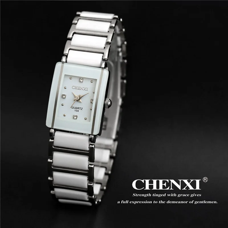 

Casual Women Watch Classic Black Ceramics Wristwatch Rhinestone Couple Quartz Watch Woman Man Gift Clock Lover Relogio Feminino
