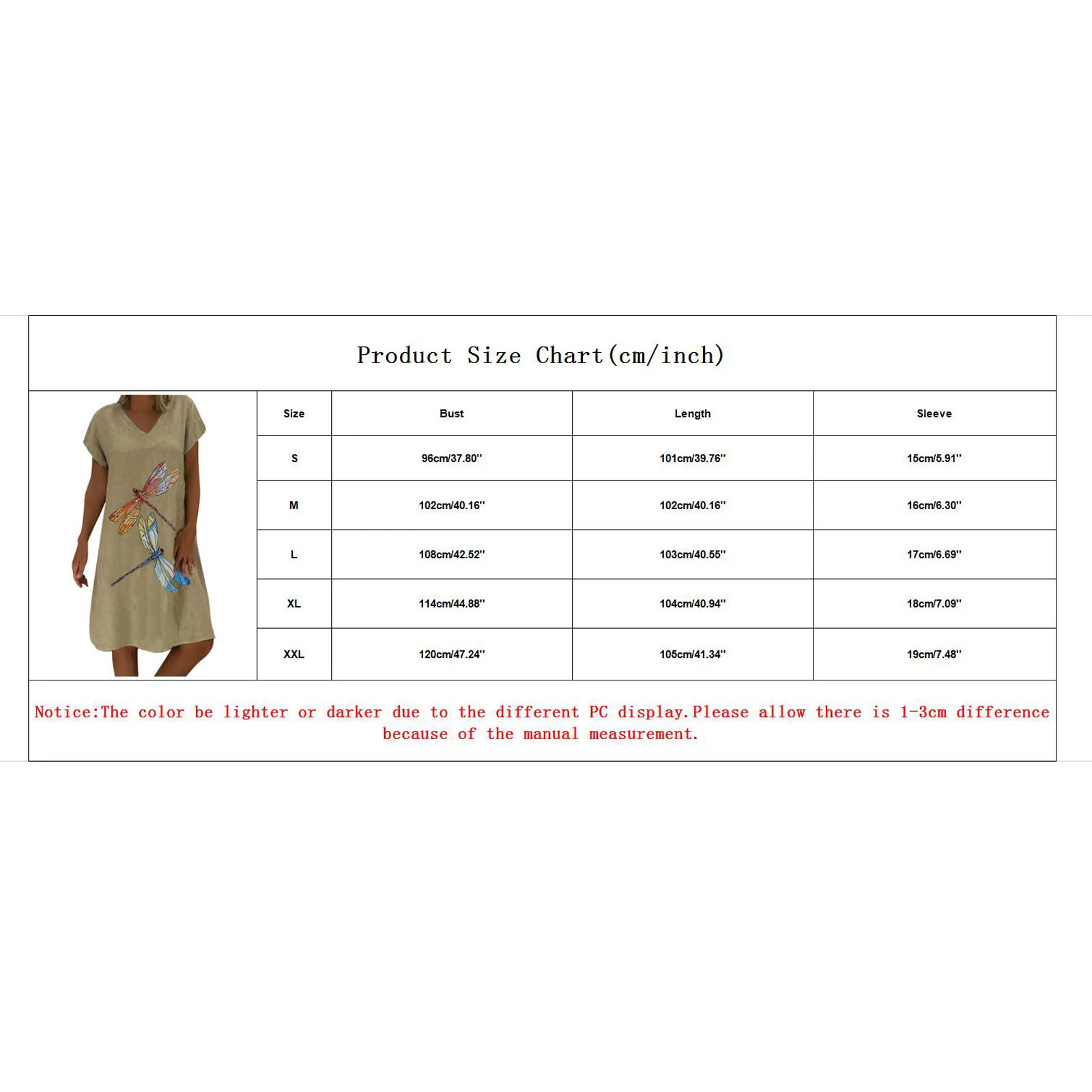 

Vintage Dress For Women Fashion Casual O-neck Cotton Linen Dragonfly-print Short Sleeve Dress Dames Kleding