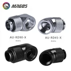 Водяное охлаждение Azieru, угловой фитинг, вращающийся на 4590 градусов, AU-RD45-XAU-RD90-X