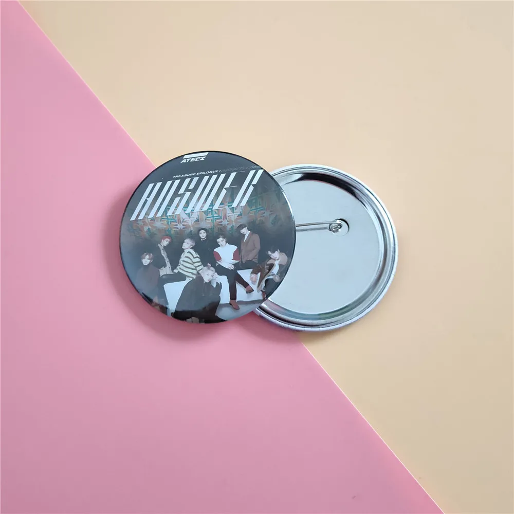 1 шт. Kpop ATEEZ значок для возвращения нового альбома ответа 58 мм сплав HD фотоальбом